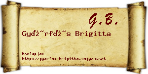 Gyárfás Brigitta névjegykártya