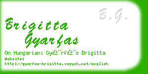 brigitta gyarfas business card